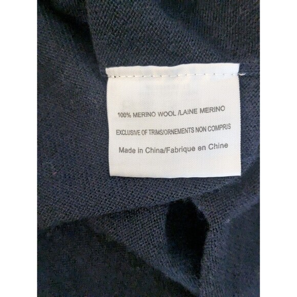 Tory Burch Merino Wool Tunic Sweater With Beaded Rope Collar Size Medium - Picture 6 of 11